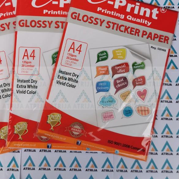 

✧ Kertas Sticker A4 Glossy Sticker Paper E-Print ☋