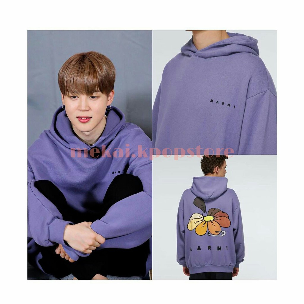 HOODIE BTS MARNII JIMIN FLOWER BUNGA UNISEX