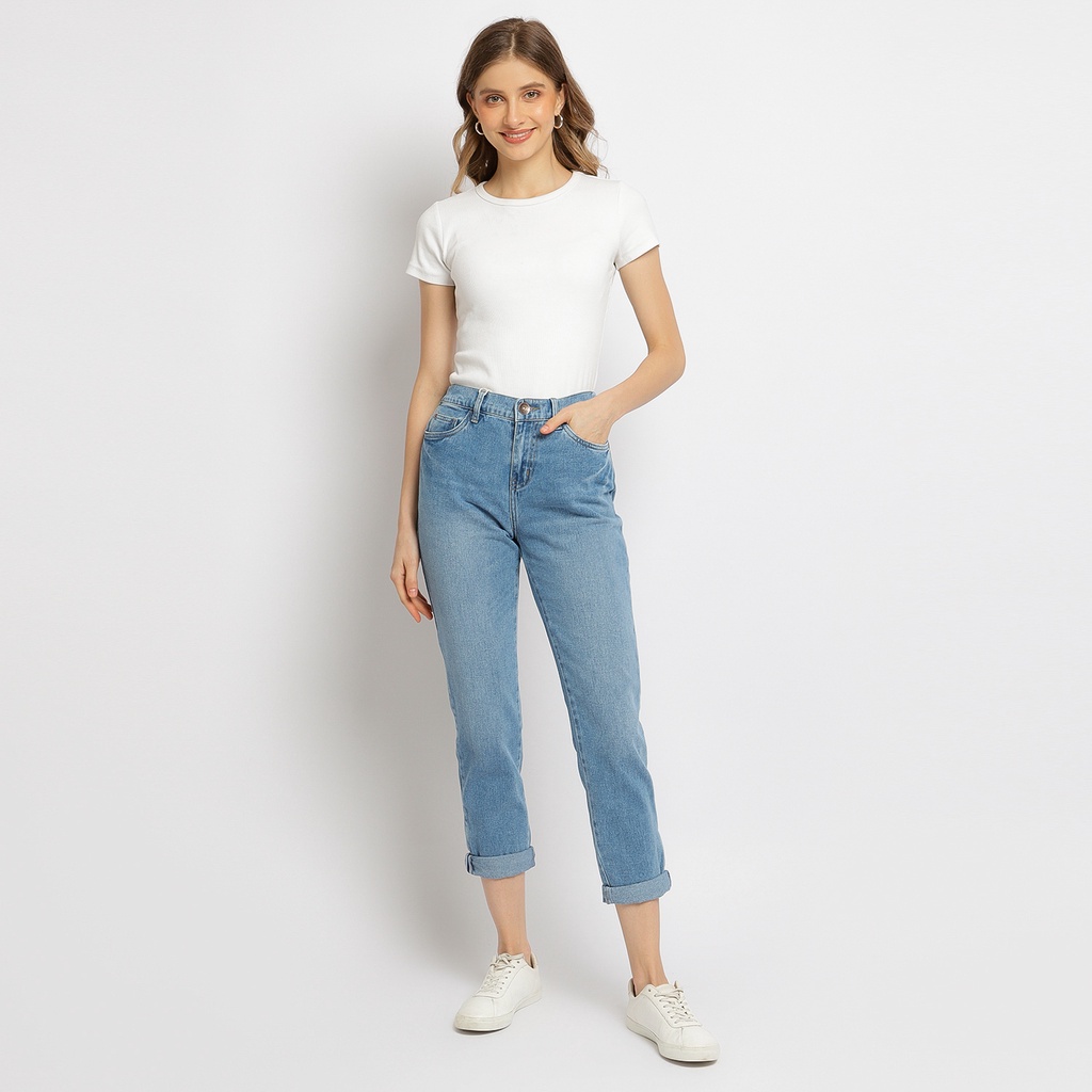 C2 Valcom Blue Jeans Boyfriend Wanita