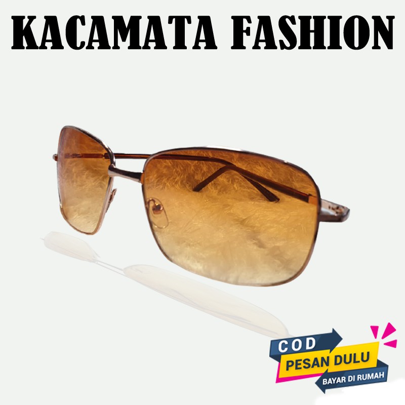 Kacamata Gaya Trendy Bigsized Kacamata Hitam Pria Wanita Anti UV Fashion Big Frame New Style Korean