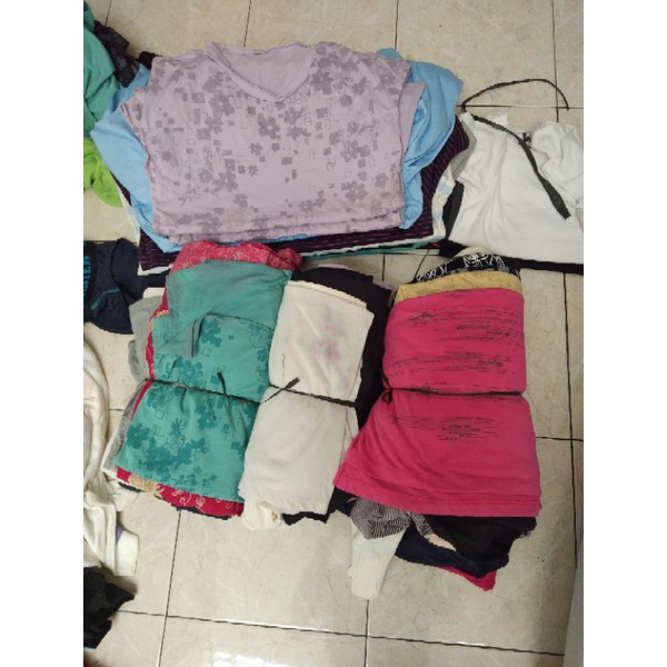 Paket usaha baju/kaos kodian campur 20pcs reject pabrik