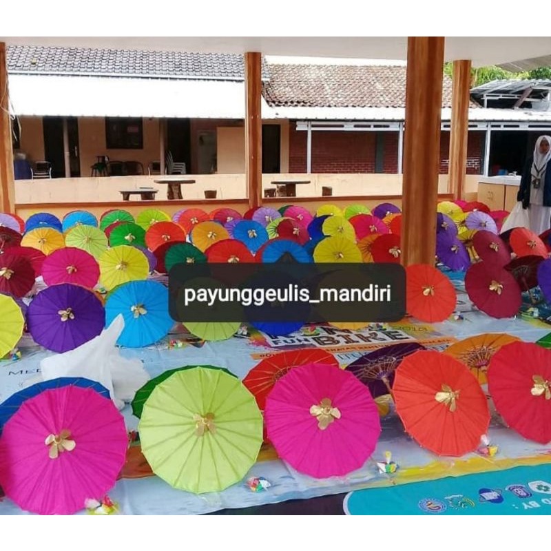 Payung Geulis Polos | Payung kain | Beautifull Umbrella |Payung Dekorasi