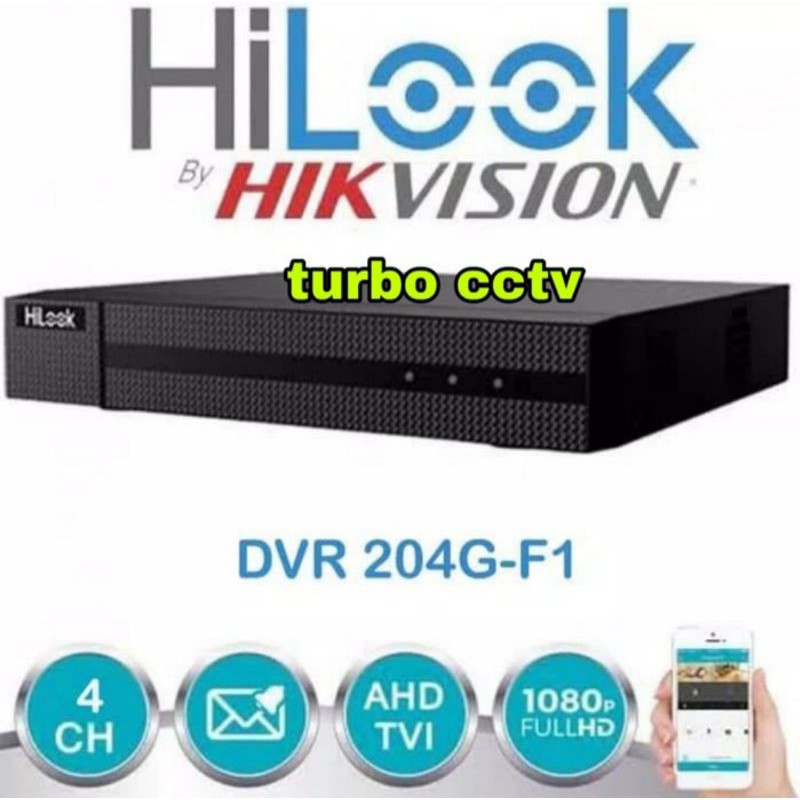 DVR HILOOK 4CH - 4 CHANNEL 1080P DVR 204G-F1 BY HIKVISION BERGARANSI