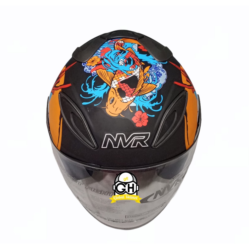 HELM NVR R-26 SAMURAI BLACK DOFF HALF FACE SINGLE VISOR HELM MURAH SNI HELM DEWASA DJMARU GALAXY R6 R1