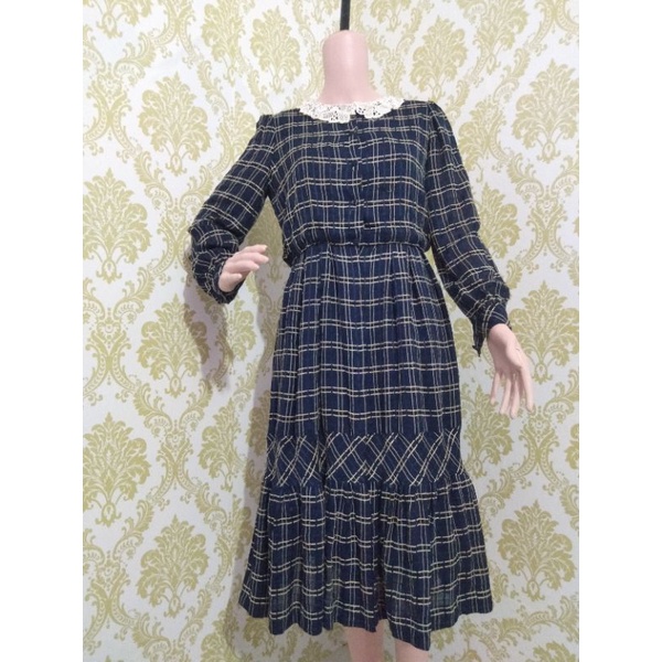 link co vintage dress kotak ala none belanda