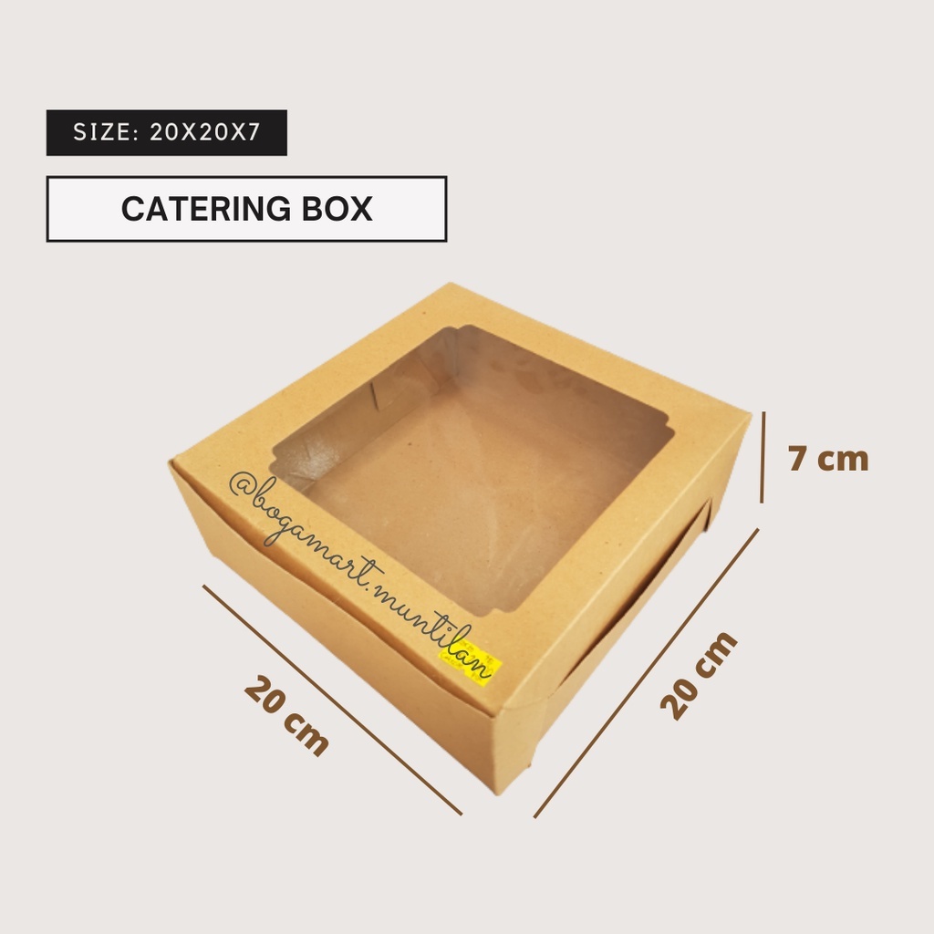 

Catering Box 20x20x7 / Box Window / Box Bolu / Box Chiffon / Dus Bolu Jadul / Dus Chiffon / Packaging Chiffon / Box Makanan / Box Catering / Kemasan Bolu