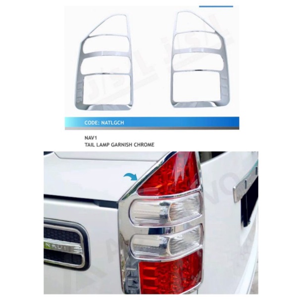 garnish lampu belakang nav1 tail lamp garnish chrome jsl
