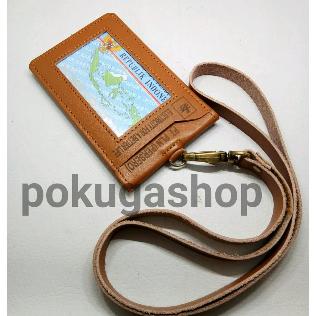 

Dijual name tag kulit logo pln - id card pln persero - nametag pln kulit asli Limited