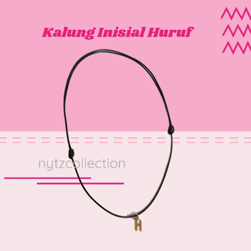 Kalung Tali Inisial Kalung Huruf