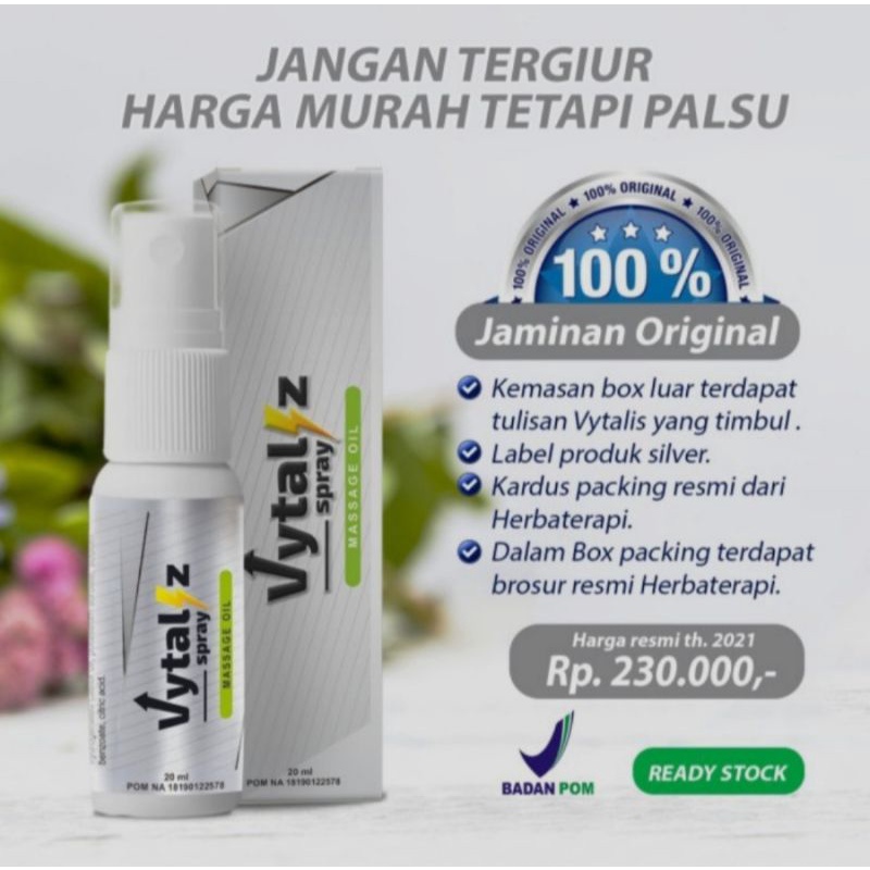VYTALIZ SPRAY TAHAN LAMA PRIA ORIGINAL HERBAL