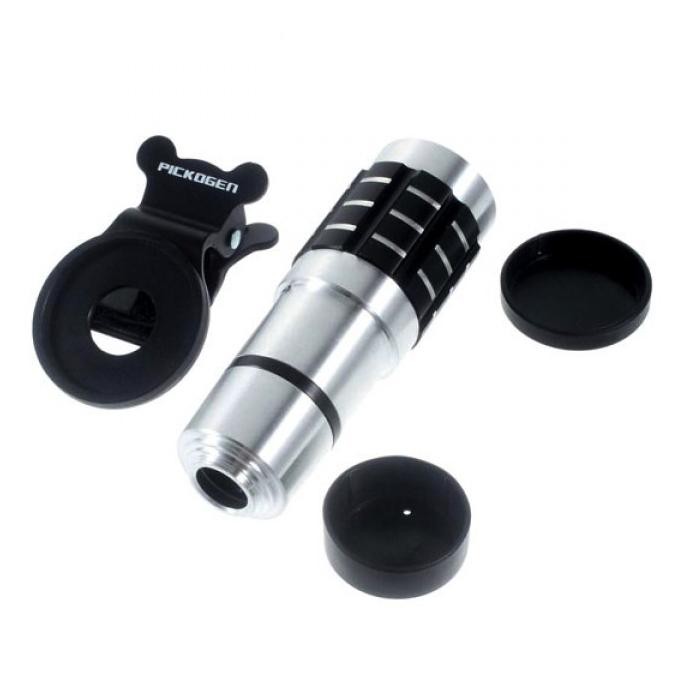 Original PICKOGEN Smartphone Telescope Tele Zoom Clip Lens 12x - Lensa HP 7W7