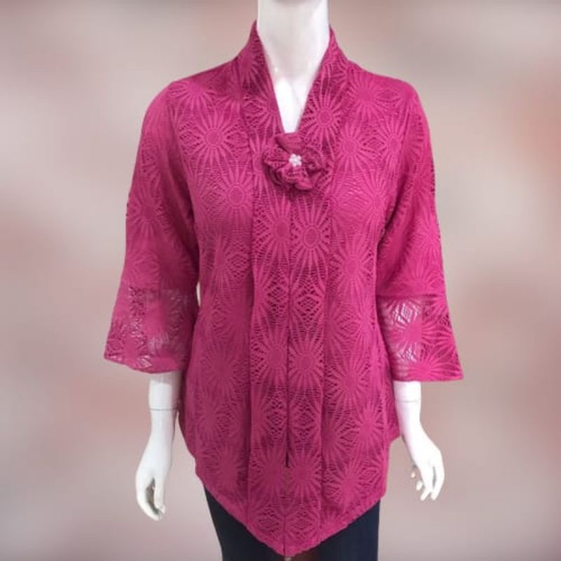 Atasan Kebaya Encim Floy Modern Full Brukat Premium