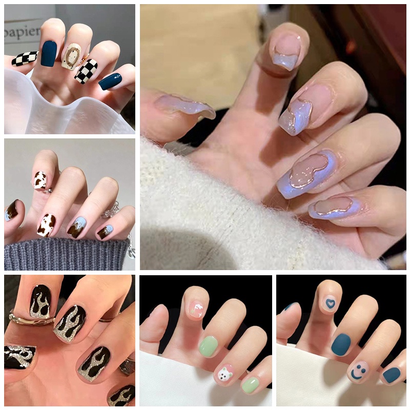 R281-r300 24pcs / Kotak Kuku Palsu Full Cover Untuk Nail Art