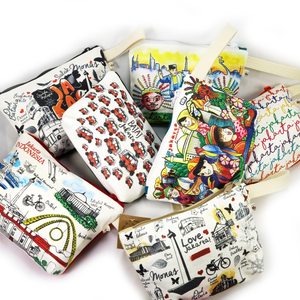 

pouch kanvas oleh oleh souvenir jakarta
