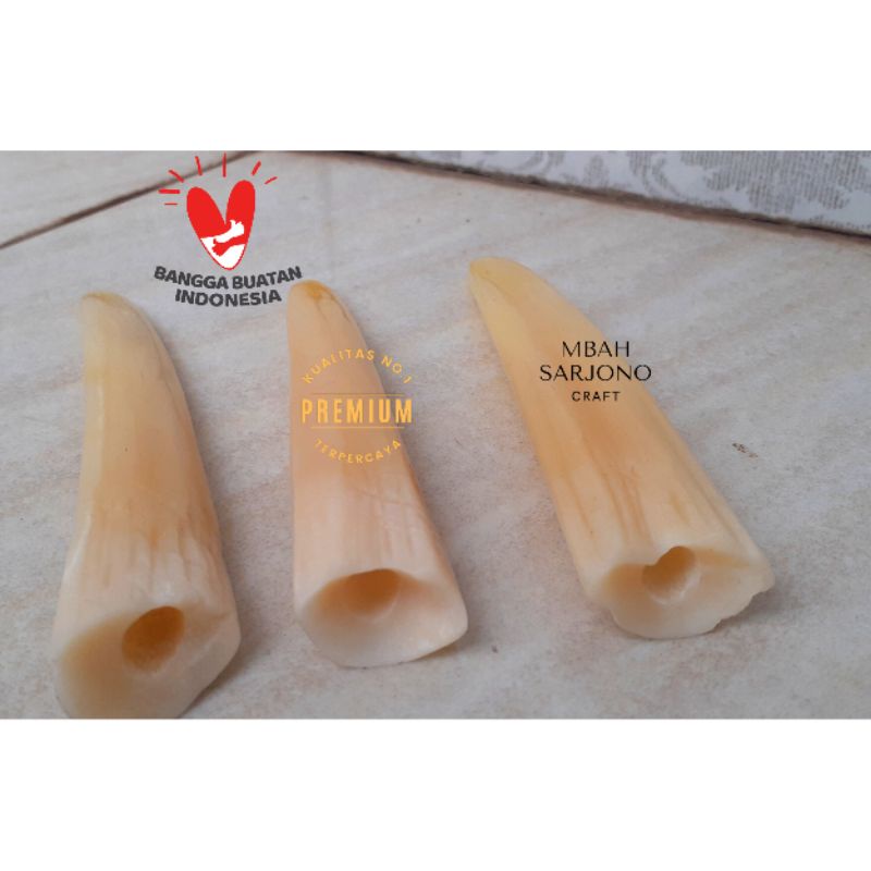 Once Tulang Sapi Super Grade A 12cm Model Taring Duyung/Once Pipa/Once Unik/Talang Asap/Tulang Asap/