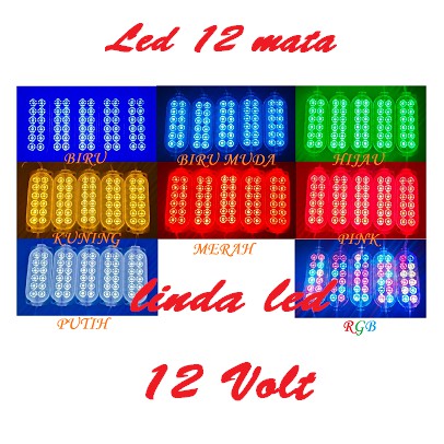 LAMPU LED MODUL 12MATA SMD 2835 10438 12VOLT WATERPROOF VARIASI MOTOR KOLONG MOBIL 12 MATA 12V VOLT