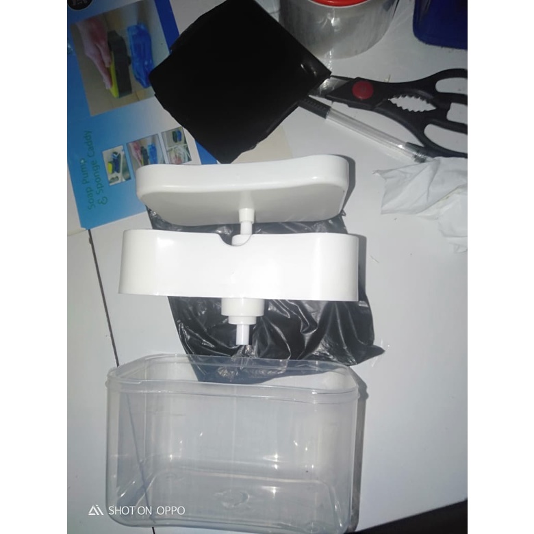 Dispenser Sabun + Holder Spons2in1 (Free Spons)