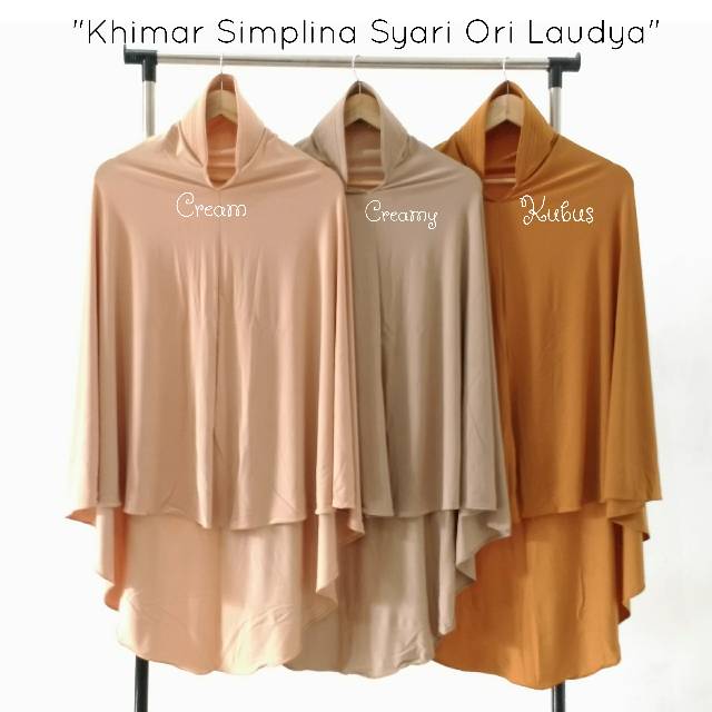 Jilbab simplina syari ori laudya / JIlbab Instan / Bergo Syari Simplina Hijab Instan-4