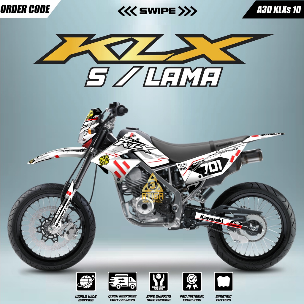 Decal KLX S Supermoto klx lama full body decal klx s lama full body dekal klx s full body dekal klx 