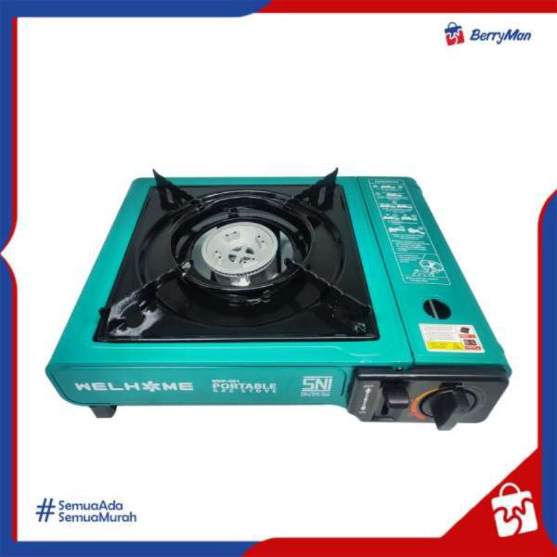 Kompor Gas Portable 2in1 WELHOME WKP-001 Tungku Kompor gas Portable Welhome