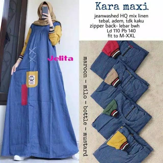 gamis jeans wash