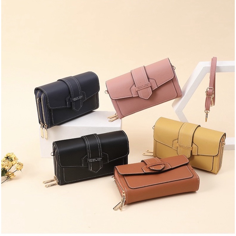 Tas Selempang Kulit Wanita Dompet Hp Cewek Multifungsi Mini Bag FY C270-3