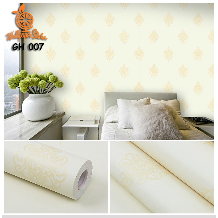 Stiker Dinding Aesthetic Wallpaper Stiker 3D Wallpaper Dinding Kamar Tidur 45Cm X 10M Wallpaper Dinding Ruang Tamu Elegan-GH007