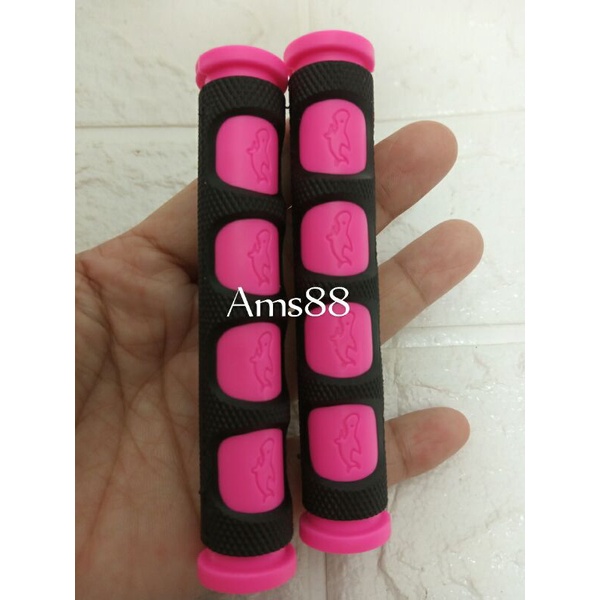 Paket Variasi Motor Grip Handgrip Variasi Model Wajik Pink Hitam + Plus Karet Handle Rem Pink Universal Semua Motor