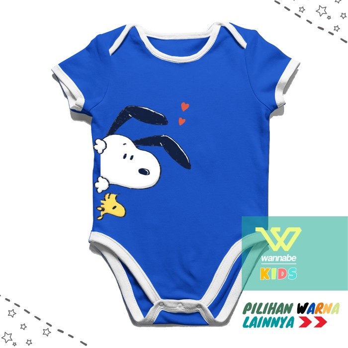 Jumper Bayi Kartun Snoopy | Jumper Lucu | Baju Bayi | Pakaian Bayi - PutihMerah, S