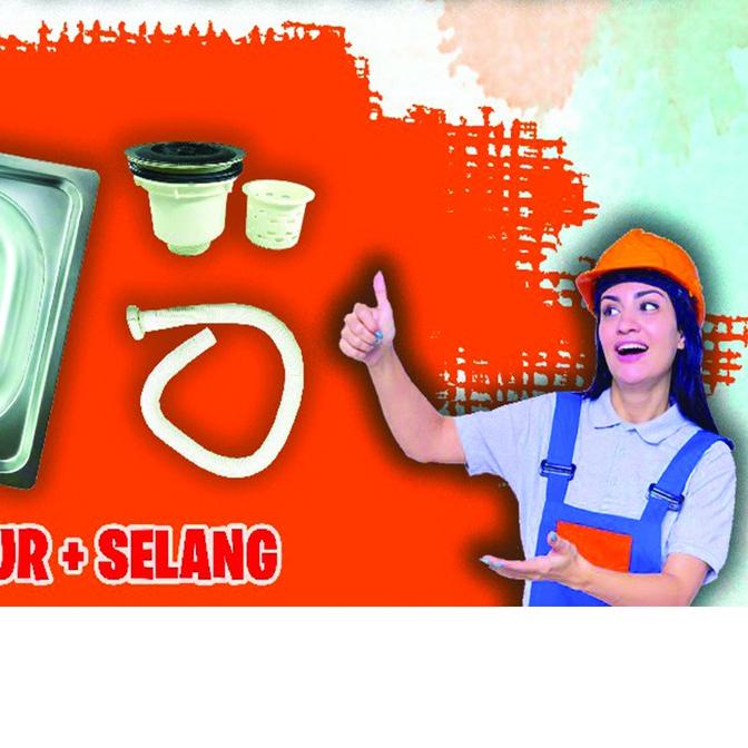 ❀ BAK CUCI PIRING STAINLESS / SINK CUCI PIRING / BAK CUCI PIRING 1 LUBANG / BAK CUCI PIRING FREE AFU
