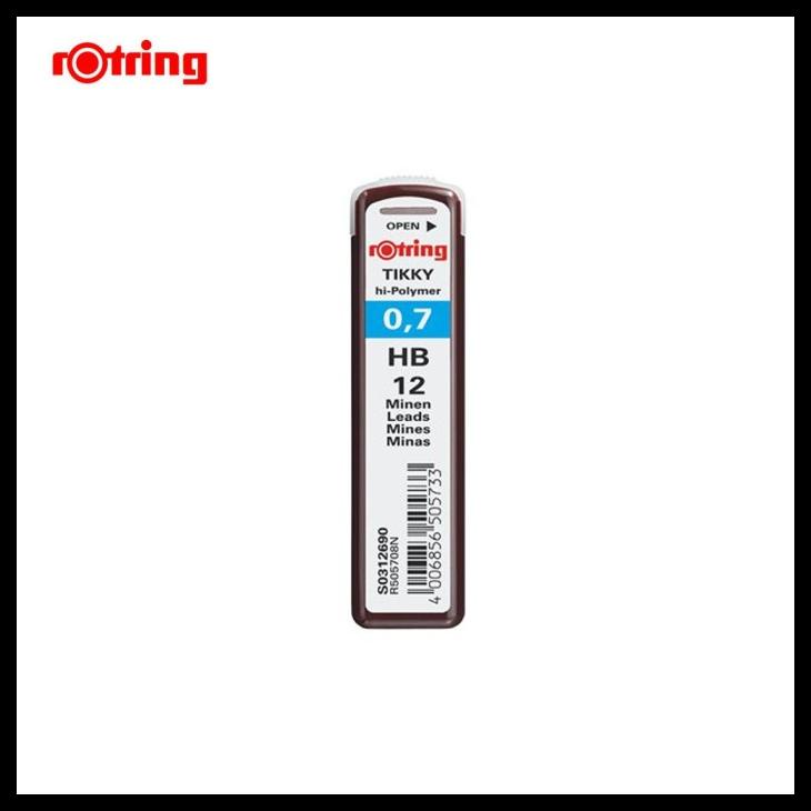 

Rotring Tikky Hi-Polymer Pencil Lead 0.7 Mm Hb / Isi Pensil Mekanik Hb