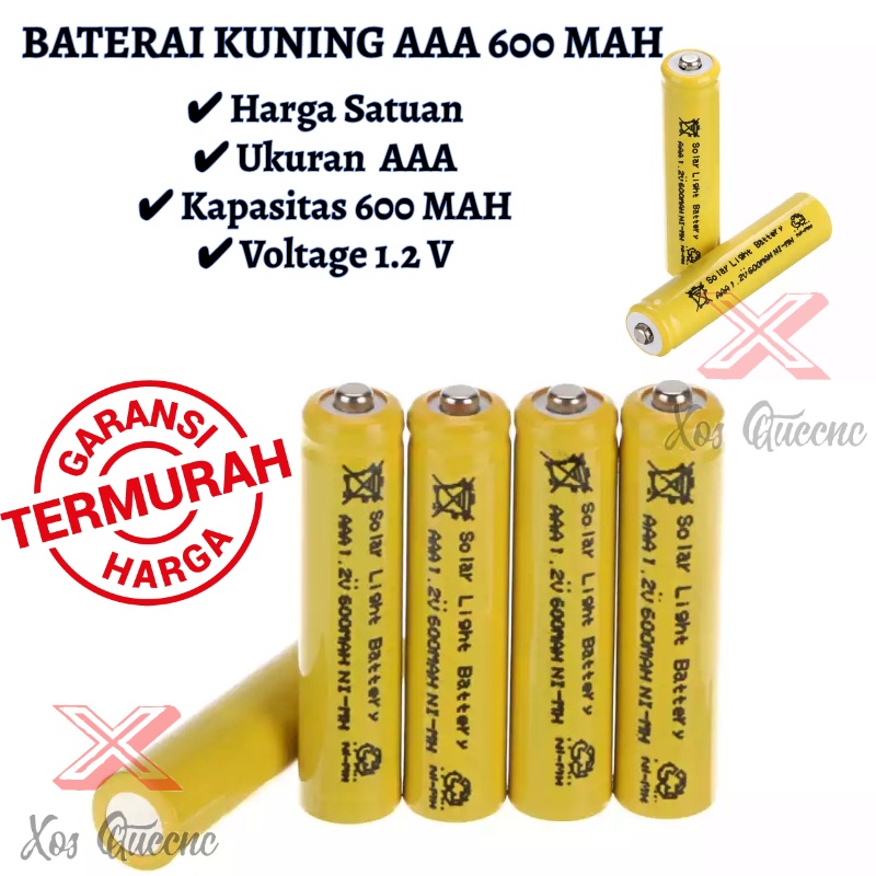 XOQ - Baterai 600Mah Rechargeable AAA 1.2V / Batery Cas Ni-Cd / Baterai Rechargeable