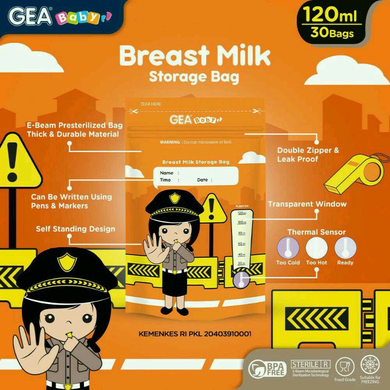 Gea Baby Kantong Asi 120ml