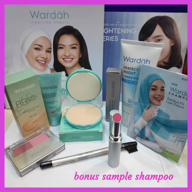 Wardah paket makeup sederhana bonus sample shampo