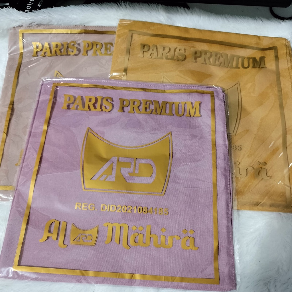 Hijab Segi Empat Paris Premium Polos Original | Jilbab Segi Empat Paris Premium Jahit Tepi Anti Letoy | 100% Al Mahira