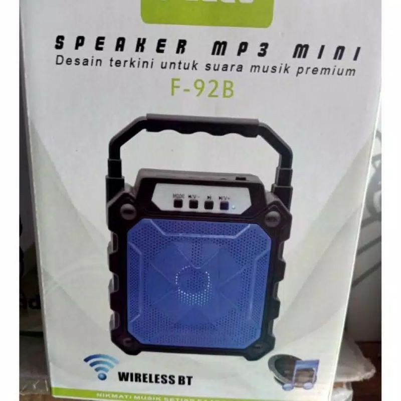 Speaker Bluetooth Wireless FLECO F-92A/F-92B USB Memory card AUX Microphone Berkualitas