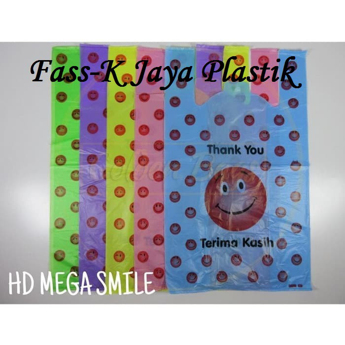 KANTONG/KRESEK  MOTIF WARNA MEGA SMILE BESAR  uk 17