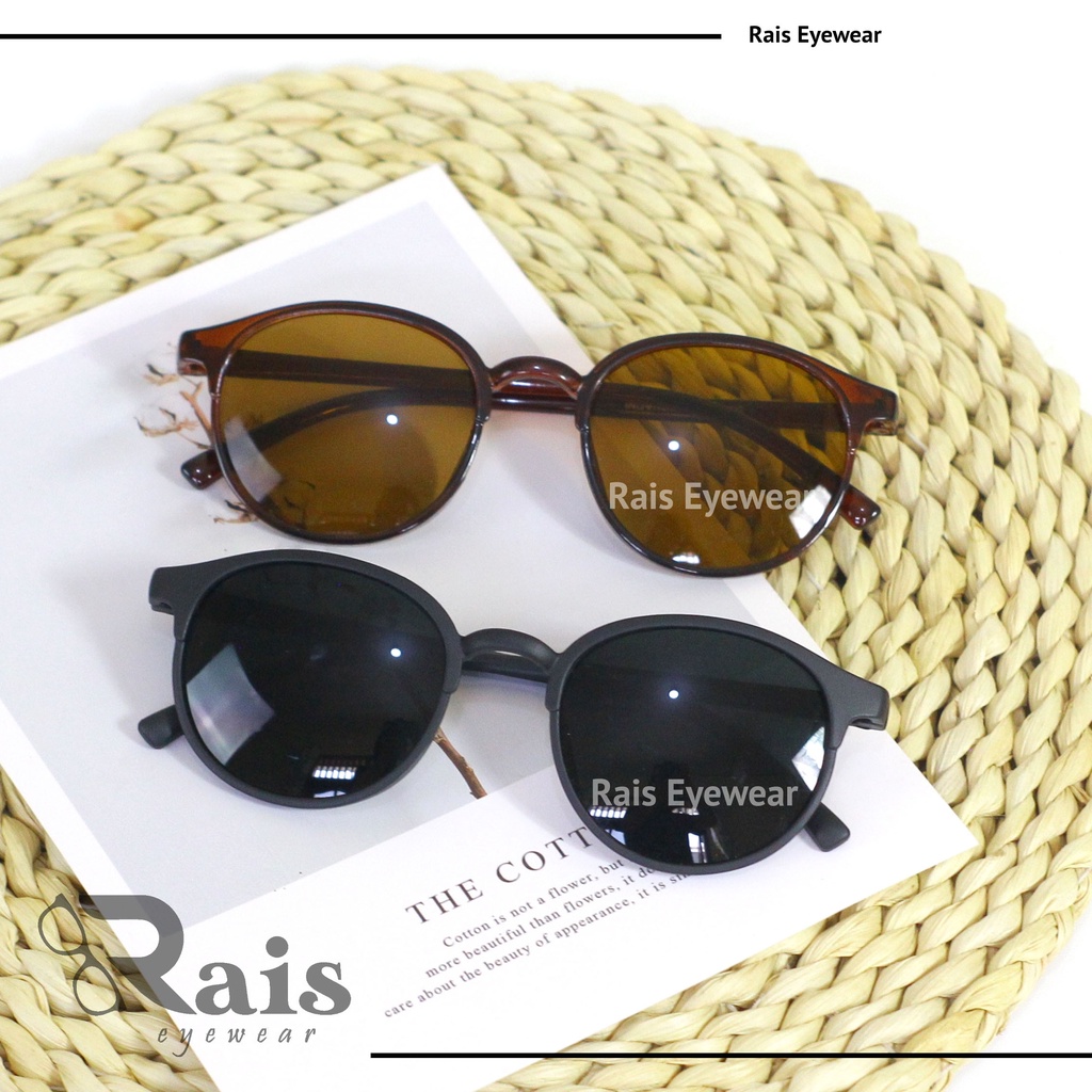 Kacamata Sunglasses Unisex Frame Bulat