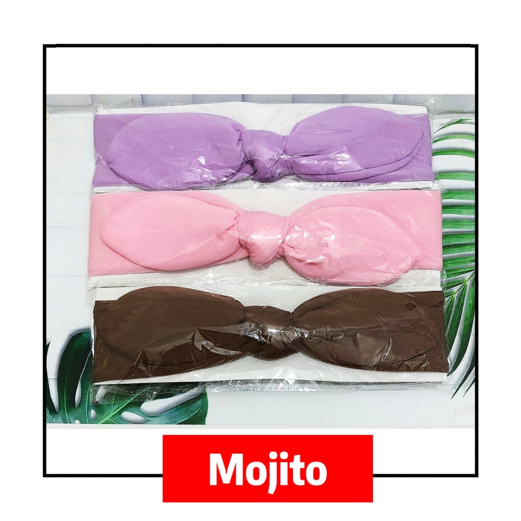 Bandana Pita Korea Motif / Bandana Pita Murah Motif / Headband Pita / Bandana Simpul Motif / Bandana
