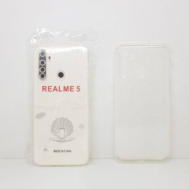 Jelly Soft Case Realme 5 Realme 5 6.5 inch TPU HD SUPER CLEAR Anti Selip + Port Cover Charger