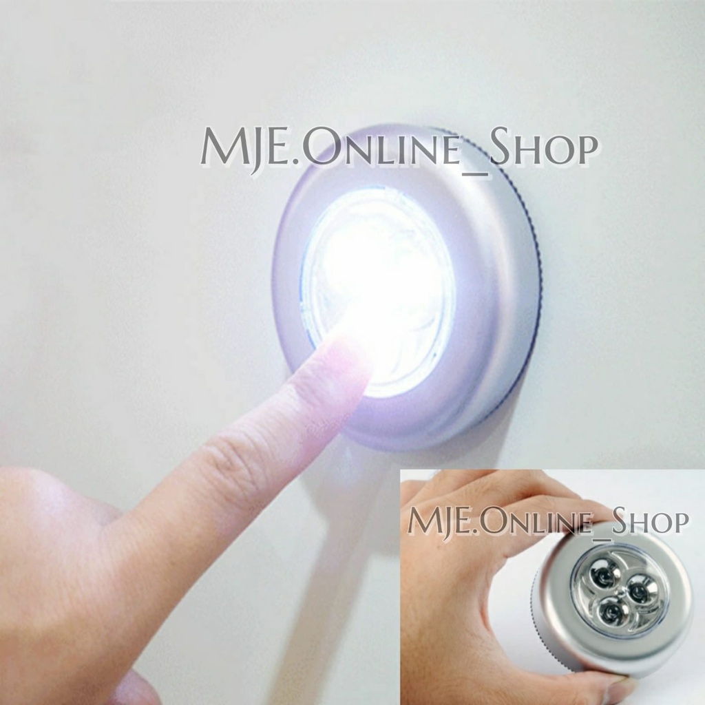 LAMPU LED SENTUH 3 MATA LED / STICK AND TOUCH LED LAMP 3 LED BATERAI
