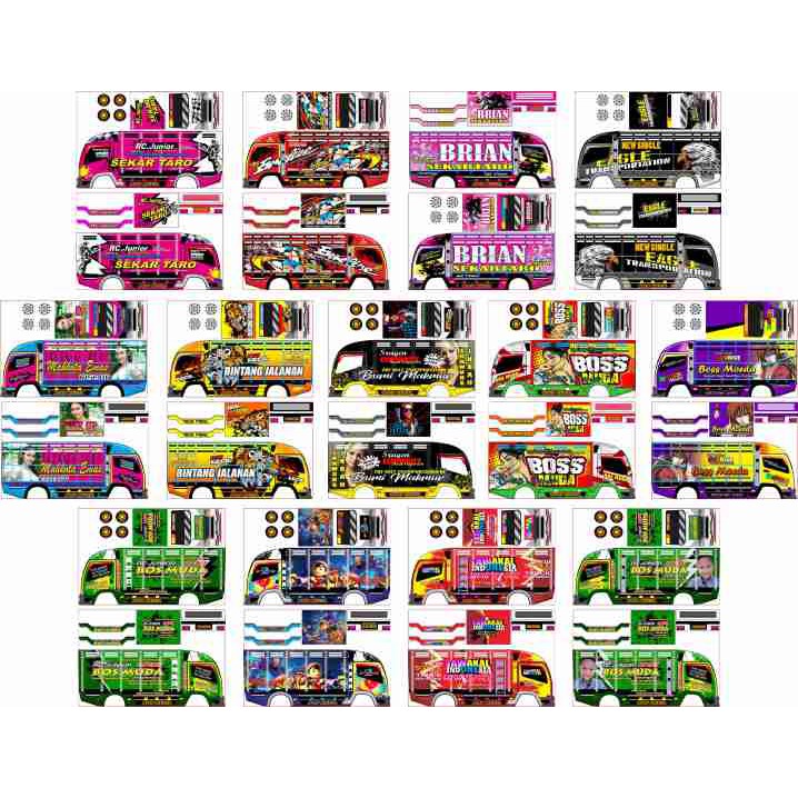 STIKER|MINIATUR|TRUCK|OLENG(BISACOD) FLASHSALE