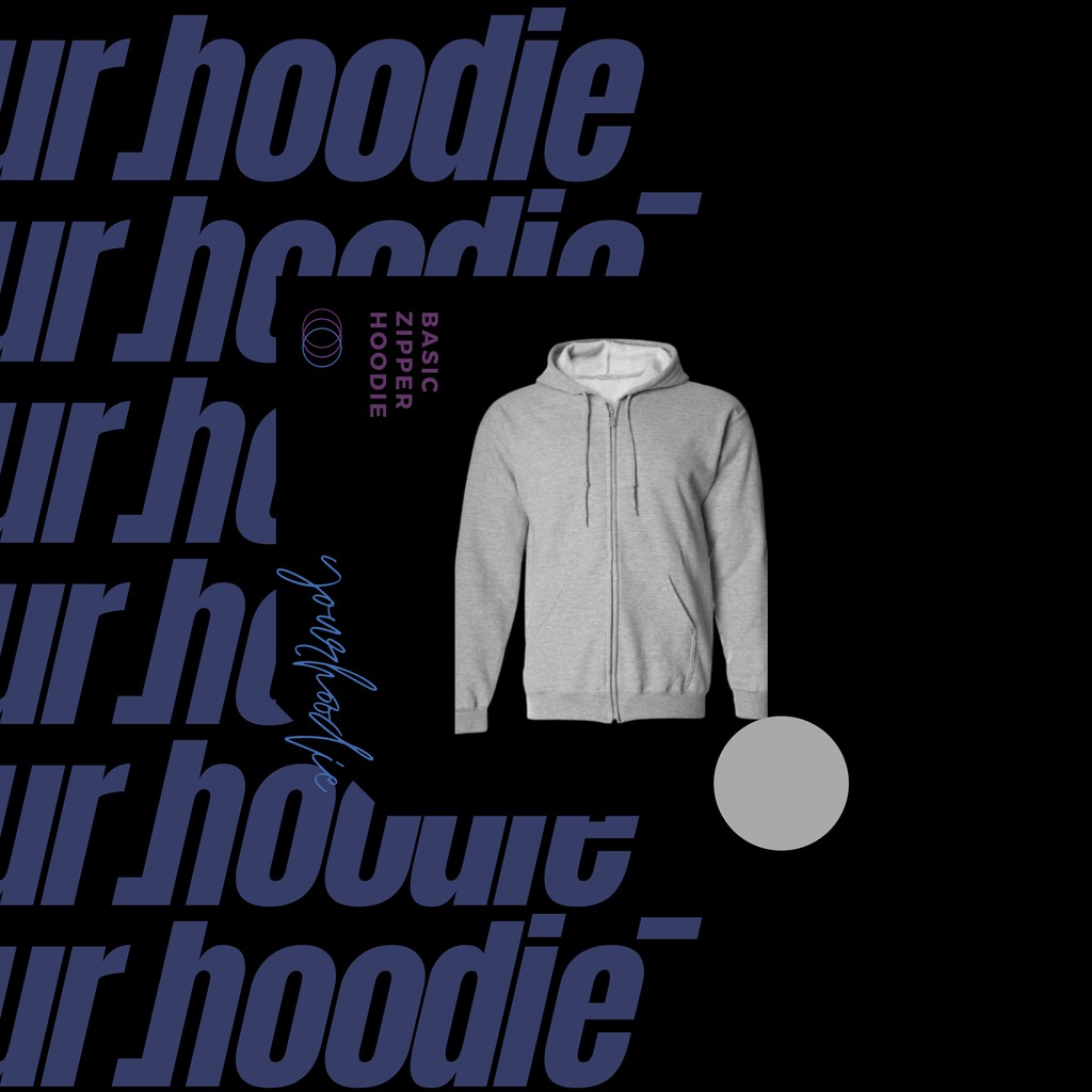 UR.HOODIE || BASIC ZIPPER HOODIE/ ZIPPER HOODIE POLOS || ABU MUDA