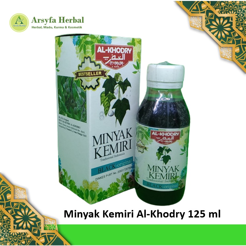 Minyak Kemiri Al Khodry 125 ml, Minyak Kemiri Ori, Penumbuh Rambut, Penumbuh Kumis, &amp; Penumbuh Jenggot Alami, Minyak Kemiri Penumbuh Rambut Bayi