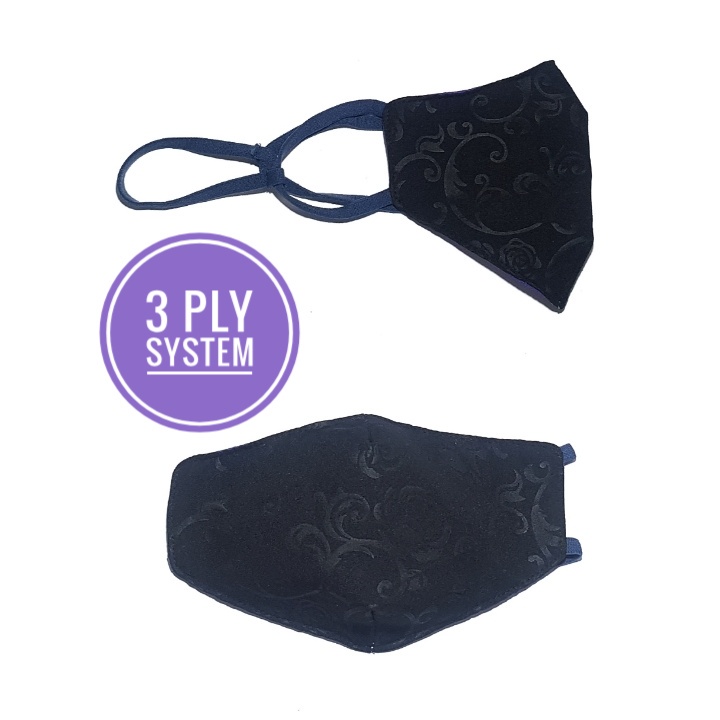 MASKER DEWASA MOTIF FLOWER MODEL DUCKBILL KAIN WAJAH PEREMPUAN LAKI LAKI COWOK BAHAN POLOS HIJAB KER