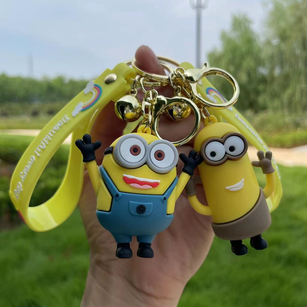 Gantungan Kunci Bentuk Boneka Minion Warna Kuning Untuk Hadiah Pasangan
