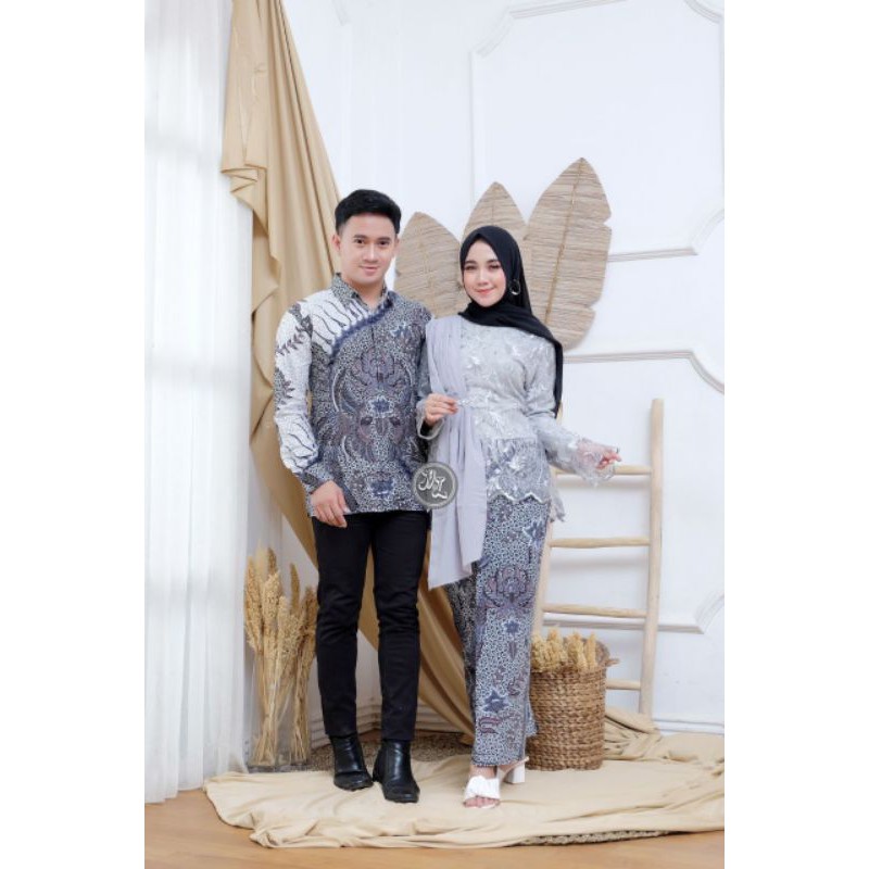 BAJU COUPLE  BROKAT SELENDANG MODERN