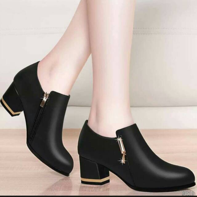 diskon sepatu wanita hak tahu boots r19