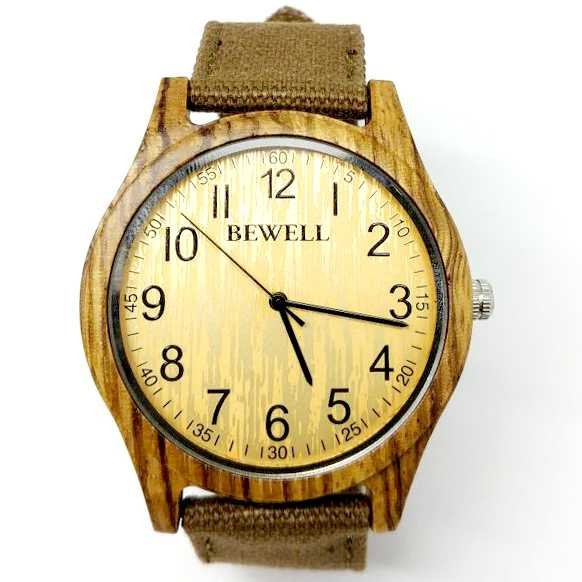 [FST] BEWELL Jam Tangan Bambu Analog Pria - ZS-W124B
