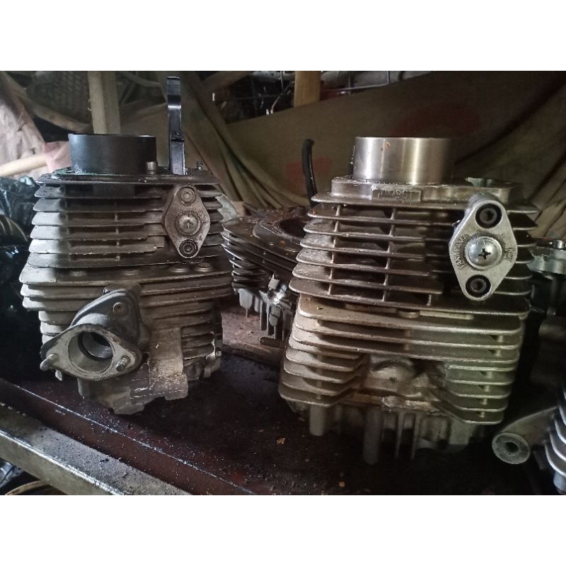 CYLINDER HEAD BLOCK KOP BURING KOP ISI FULL SET KOMPLIT HONDA MEGAPRO PRIMUS ORIGINAL LEPASAN MOTOR